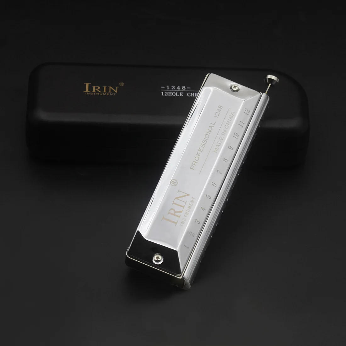 Chromatic Harmonica 12 Hole 48 Tone Chrome Plated Copper Musical Instrument For Beginner
