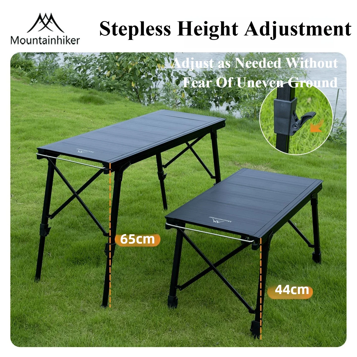 MOUNTAINHIKER Camping Klappbarer, abnehmbarer Multi-Unit IGT Tisch mit Gaskocher, tragbarer Camping-BBQ-Grilltisch, Outdoor-Picknicktisch