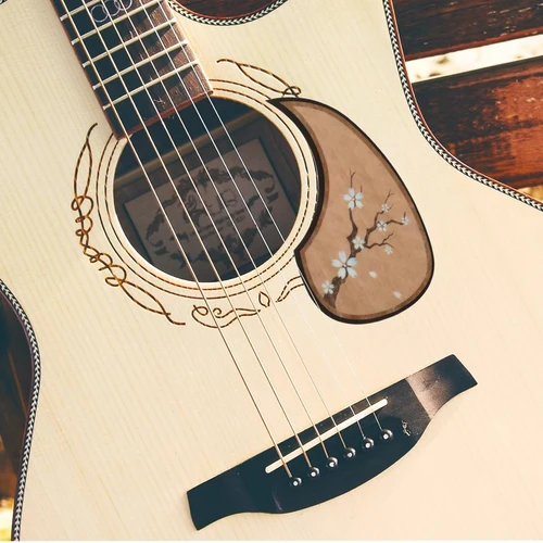 Imagen 2 del producto Golpeador acústico Protector contra arañazos para instrumentos de cuerda Golpeador protector Vintage resistente a desgarros para escenario de guitarra