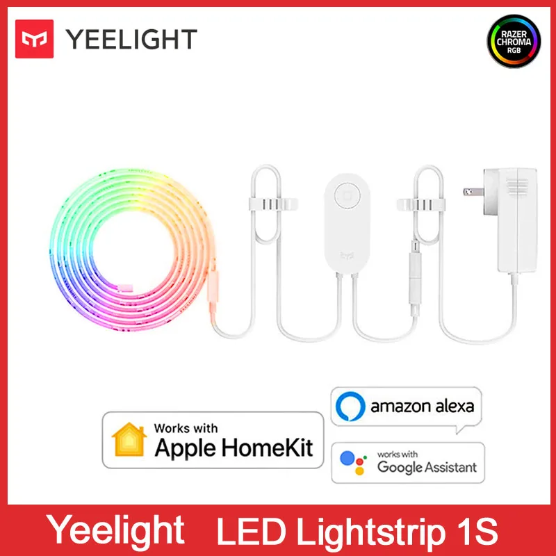 Yeelight lightstrip 1S Smart home RGB LED Strip 110V 220V YLDD05YL 2M To 10M 16 Million Extensionfor Homekit Google Home Alexa