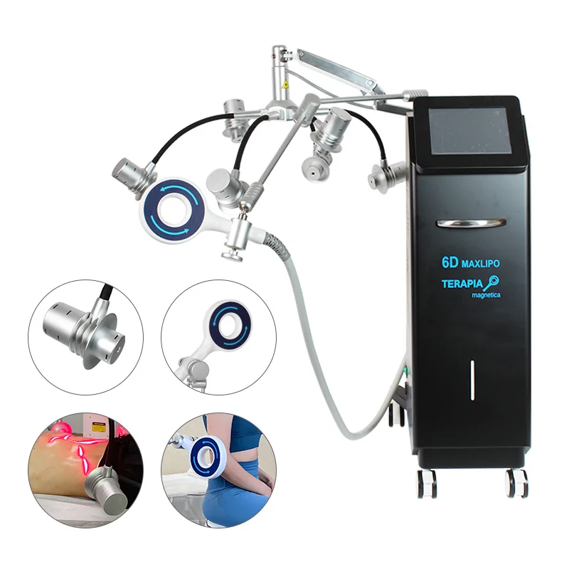 6D Maxlipo TERAPIA Magnetica EMTT Physiotherapy Magnetherapy 635nm lipolaser Shape Slimming Back Pain Massage Machine