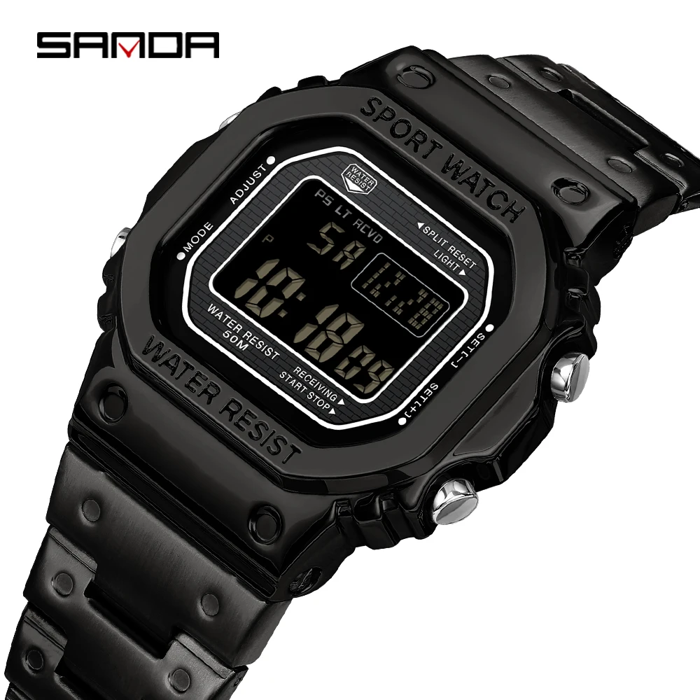 Men's Square Waterproof Multi-Functional Wrist Watch