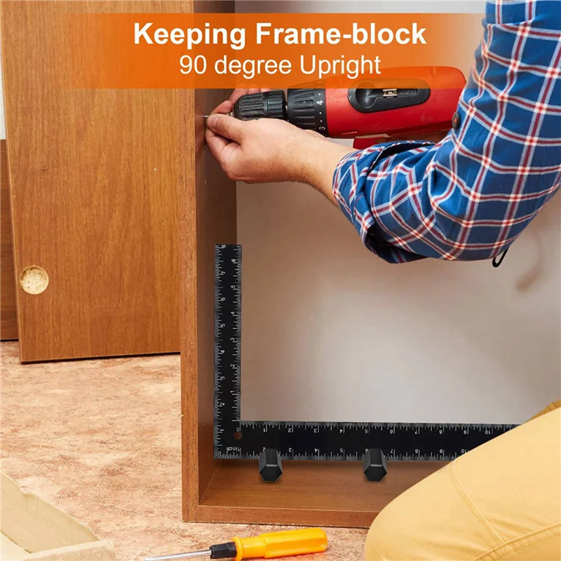 

2X Tall Stair Gauges For Framing Square,With Holder And Carabiner Stair Gauge Knob Tool For Carpentry Framing Squares-B51B