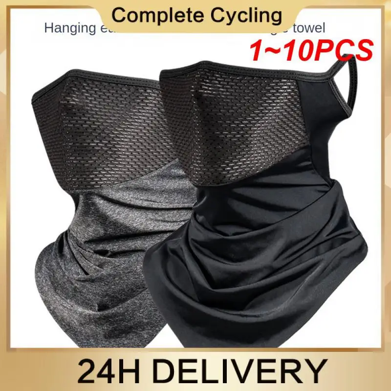 1~10PCS Sun Protection Mask Triangle Headscarf Ice Silk Mask Cycling Equipment Mask Neutral Nylon Face Cover Mask