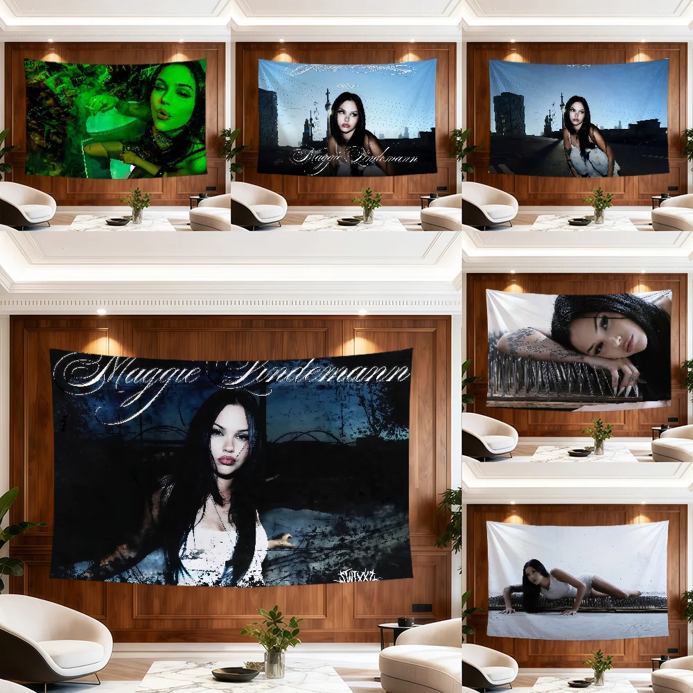 Певица m-Maggie Lindemann I Feel Everything флаг hogar Room Общежитие Кемпинг Вечеринка Украшение для пикника Подарочный баннер Гараж Настенный подвесной