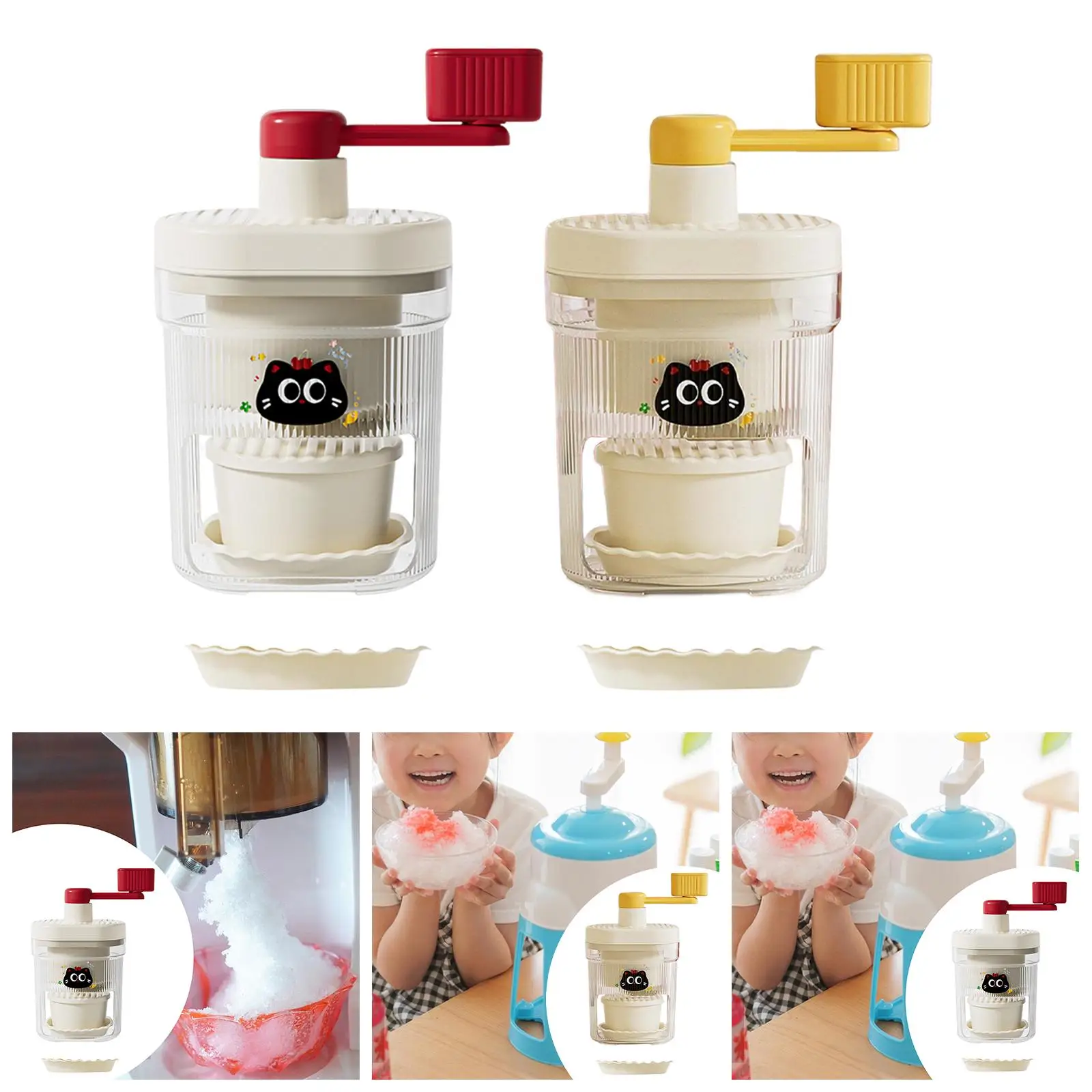 Manual Ice Crusher Portable Ice Shaving Machine for Making Smoothies Snow Cone Machine for Party Restaurant Camping Home Bar