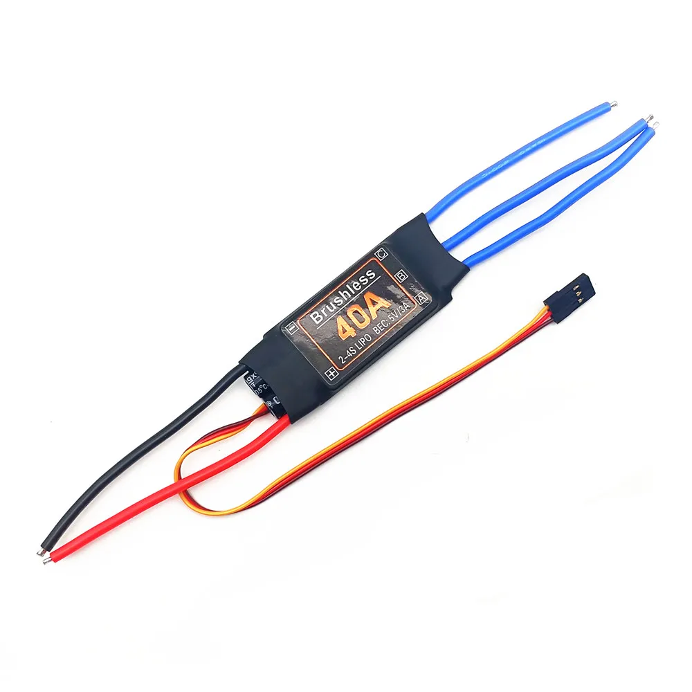 Borstelloze 40A ESC Snelheidsregelaar 2-4S Met 5V 3A UBEC RC FPV Quadcopter RC Vliegtuigen Helikopter F450 F550 S500 30A motor XT60