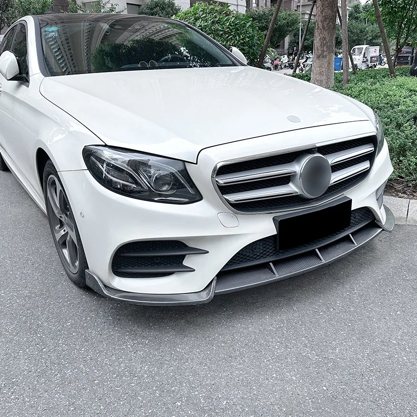 Front Bumper Splitter Lip Diffuser Body Kit Spoiler Decoration Accessories For Mercedes E-Class W213 2016-2020 E260 E300 E43 AMG