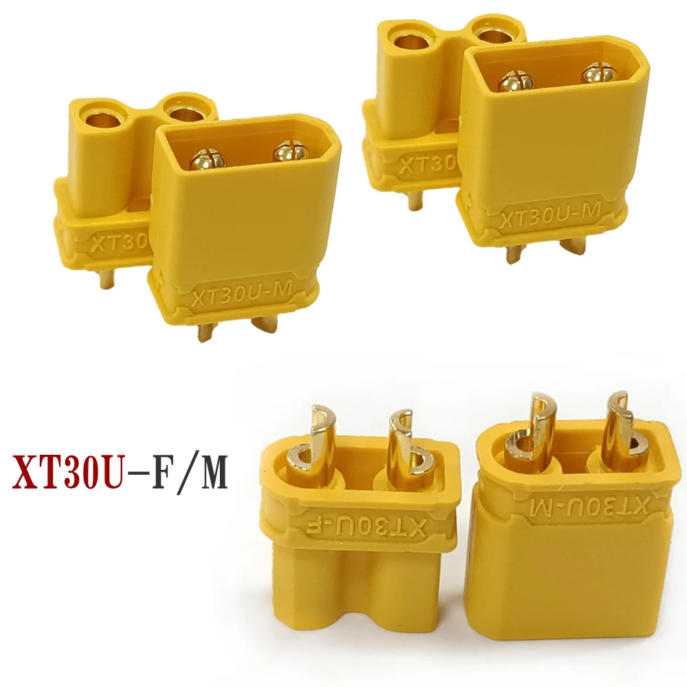 10/20/50 Pairs Amass XT30U XT30 Upgrade Male Female Plug Connector Adapters for Remote Control Toy Part Lipo Battery ESC Accesso