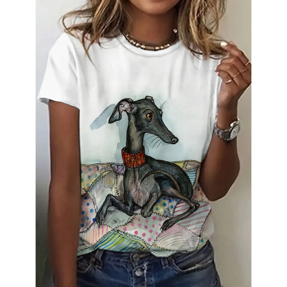 Camiseta feminina engraçado animal impressão 3d camiseta personagens bonito animal casual manga curta topo de grandes dimensões roupas femininas tempeфта