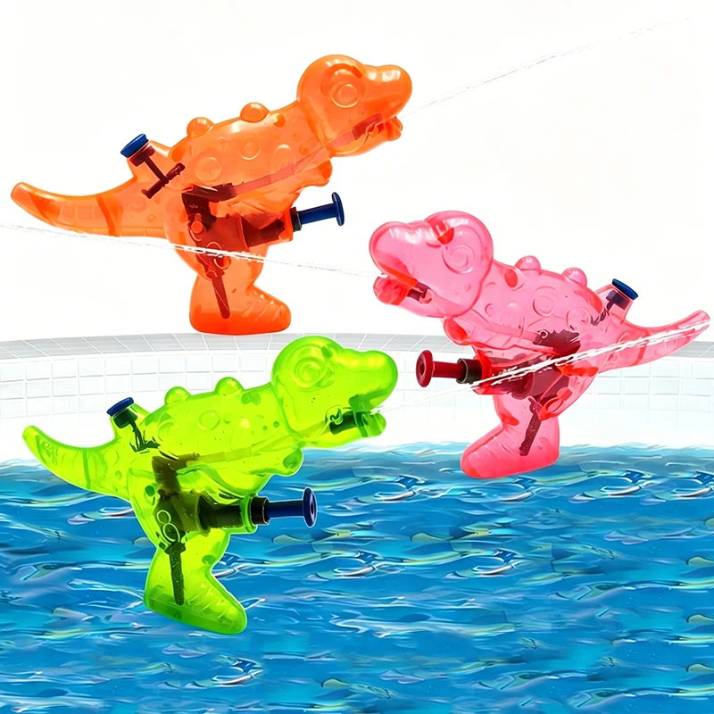 3/5PCS Transparent Dinosaur Water Gun Plastic Water Blaster Random Color Summer Outdoor Pool Beach Yard Water Fighting Games ZYF