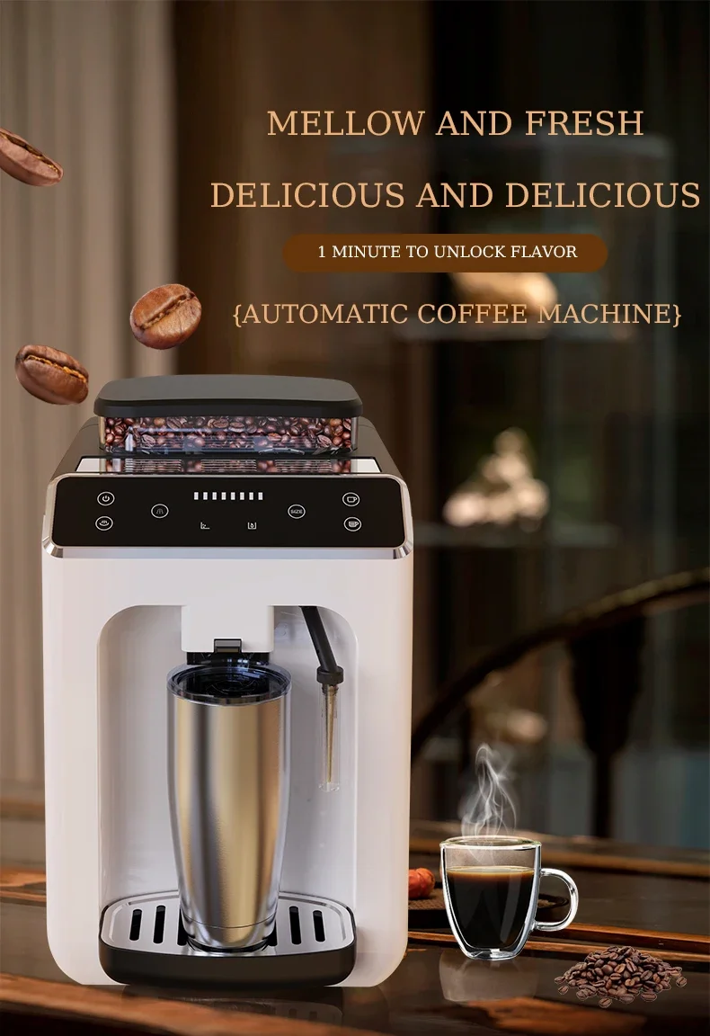 Fully Automatic Espresso Commercial One Touch Coffee Machine with Grinder Bean To Cup