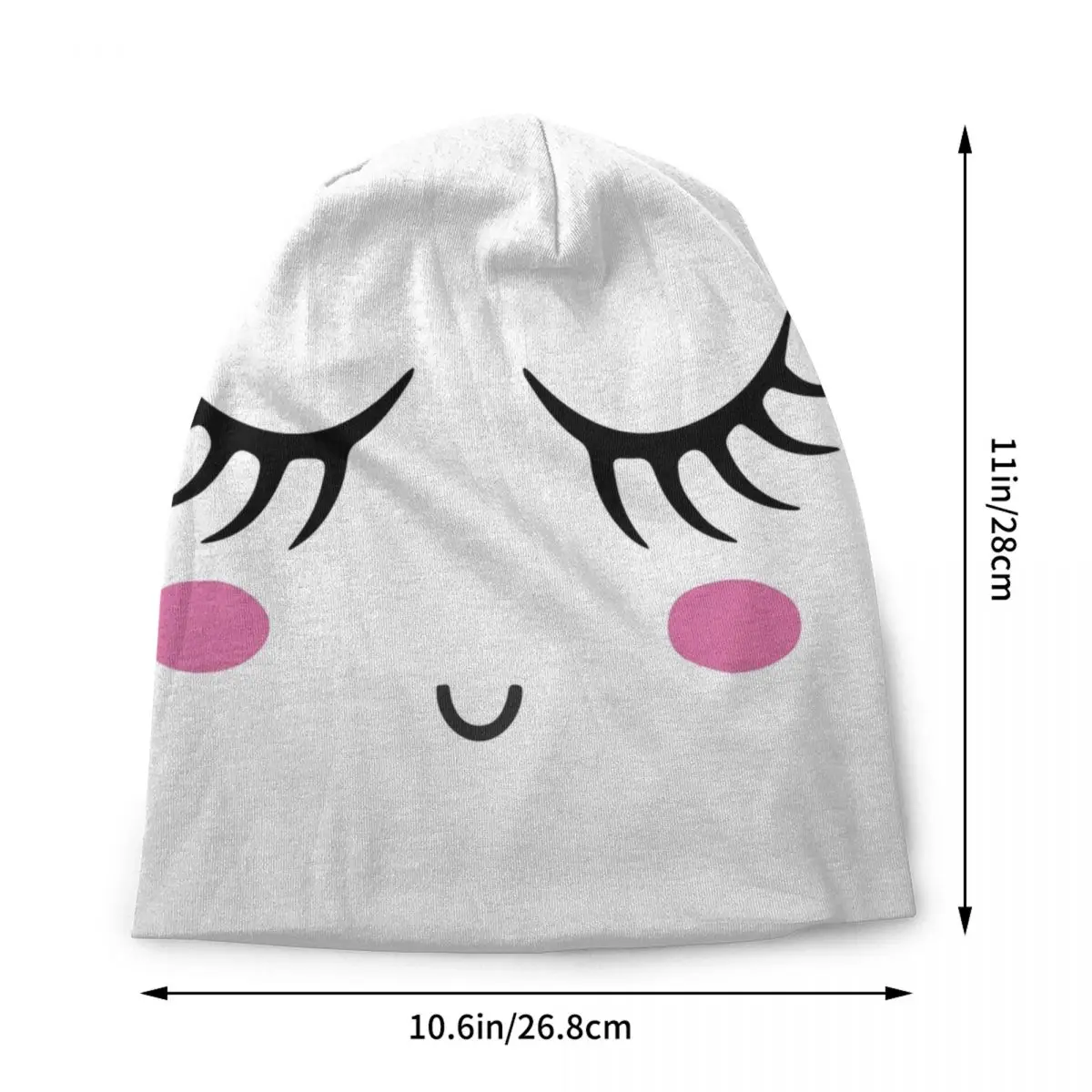 Cute Eyelash Skullies Beanies Caps Men Women Unisex Trend Winter Warm Knitting Hat Adult Kawaii Face Lash Artist Bonnet Hats