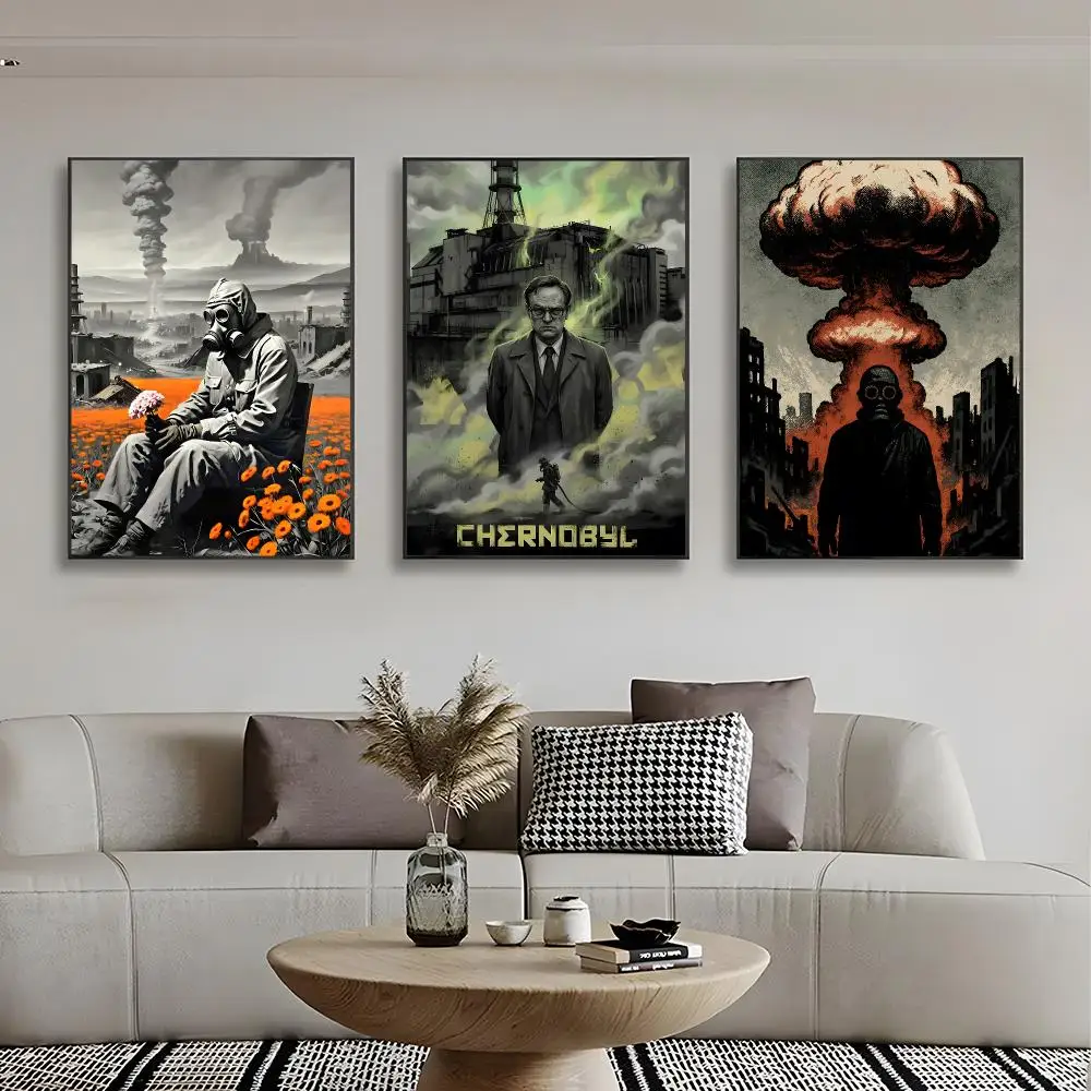Drama Series C-Chernobyl Poster Frameless Wall Art Print, Peel-and-Stick Removable