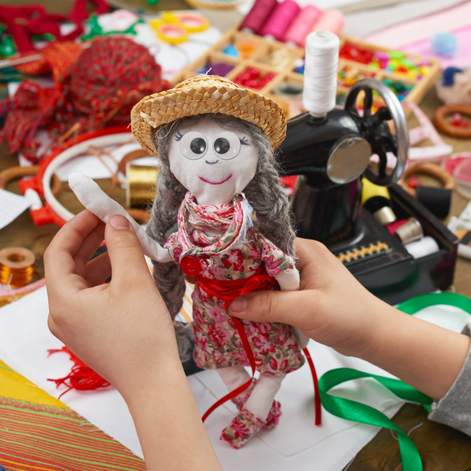 5 أوراق ذاتية اللصق البلاستيك تذبذب عيون لصنع اليد الحيوانات المحشوة الكروشيه الحرف DIY بها بنفسك لوازم كرات العين المستديرة واقعية