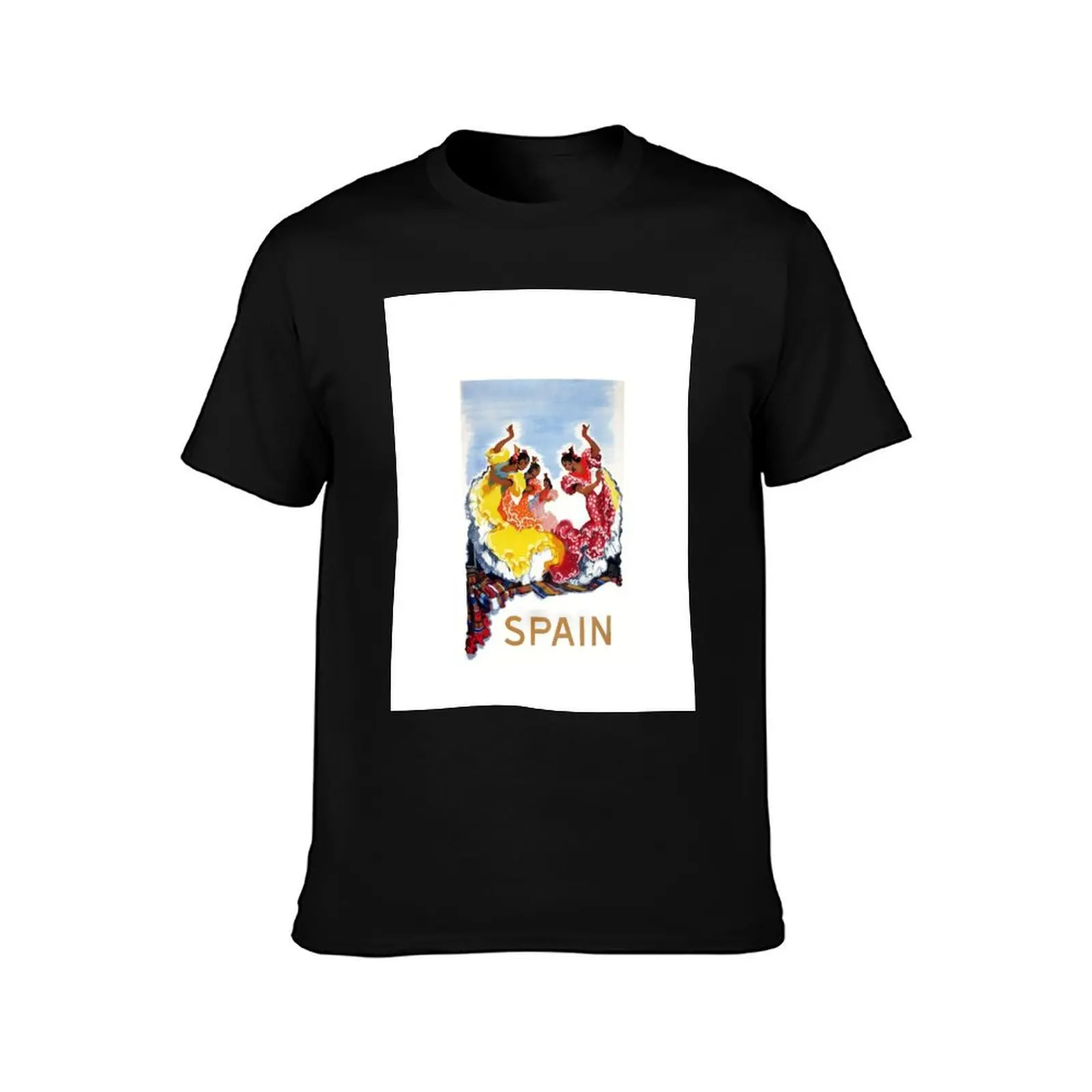 Vintage Spain Flamenco Dancers Travel Poster T-Shirt cute clothes baggy shirts customizeds shirts men graphic