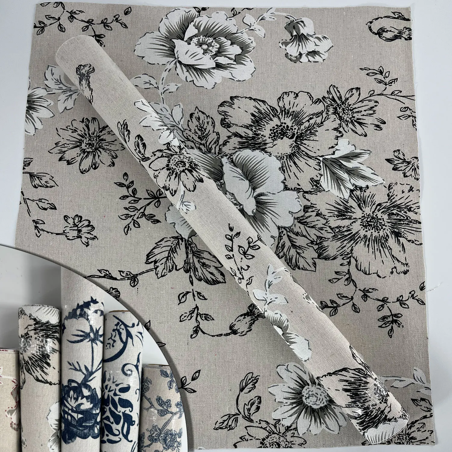 

DIY хлопковая льняная смесь, самоклеящаяся печатная ткань, льняные текстурированные наклейки для украшения настольной коробки, ремонт мебели