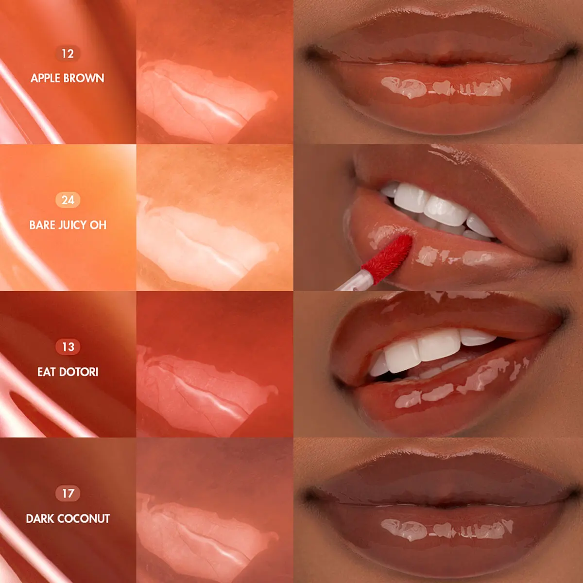 rom&nd THE JUICY LASTING TINT-12 ظلال، ترطيب خفيف الوزن، لمسة نهائية لامعة للمرآة، ألوان الارتداء اليومي، الحفلات، K-Beauty، مكياج كوري #2