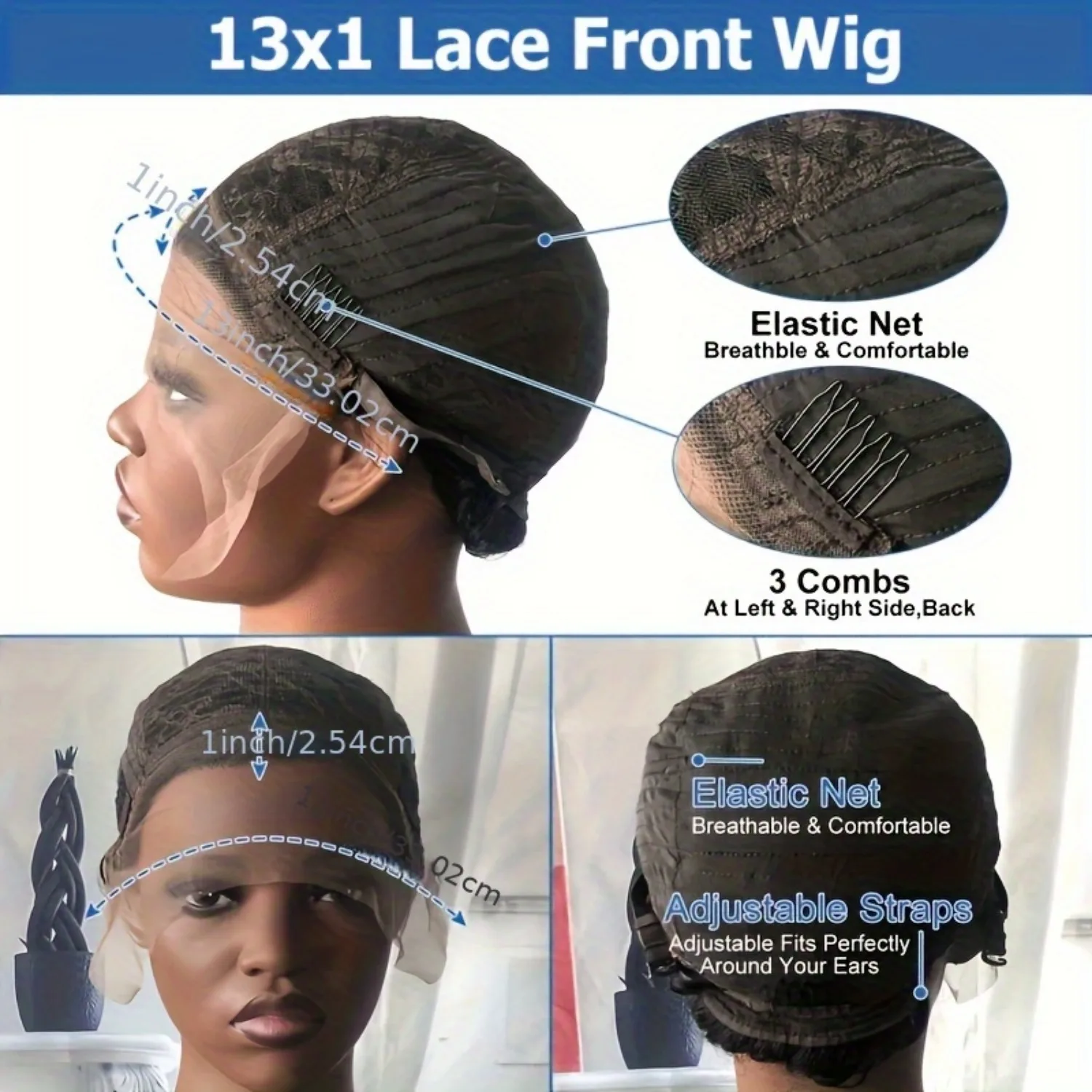 شعر بشري برازيلي 13 × 1 باروكة دانتيل أمامي بكثافة 150%، شعر مستعار بمظهر طبيعي مموج عميق للنساء