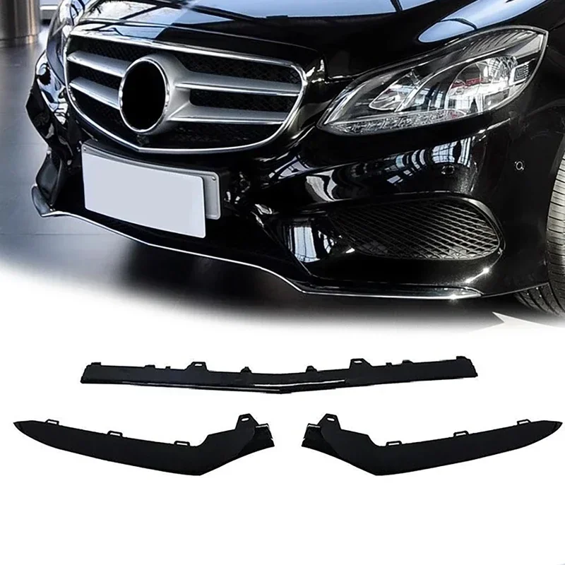 Front Bumper Chrome Trim Molding Strip For MERCEDES-BENZ E-Class W212 E200 E220 E250 E300 E350 Sport Models 2014-2016 Trim Cover