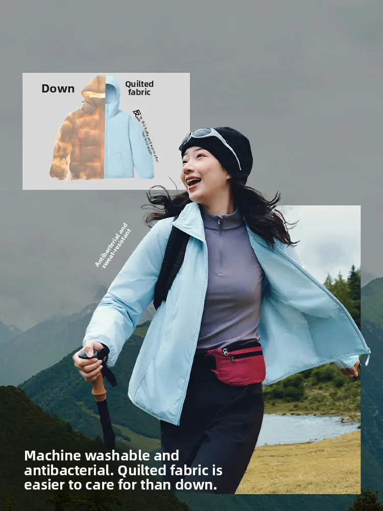 

Banana Le Women's Hooded Quilted Jaet Lightweight Outdoor Cotton Coat Windproof Breathable Warm Tee-Proof Simple Design