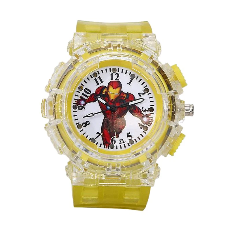 Miniso Anime Cartoon Marvel Iron Man Luminous Quartz Children Watch Fashion Boys Student Glowing Sport Wristwatch Christmas Gift