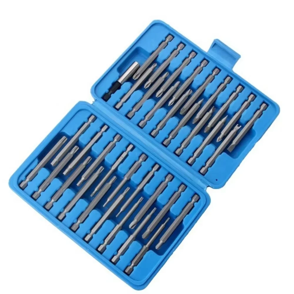 

36Pcs 1/4 Screwdriver Bits Kit 75mm Extra Long Magnetic Screwdriver Bit Set Torx Star Hex Spline Bit