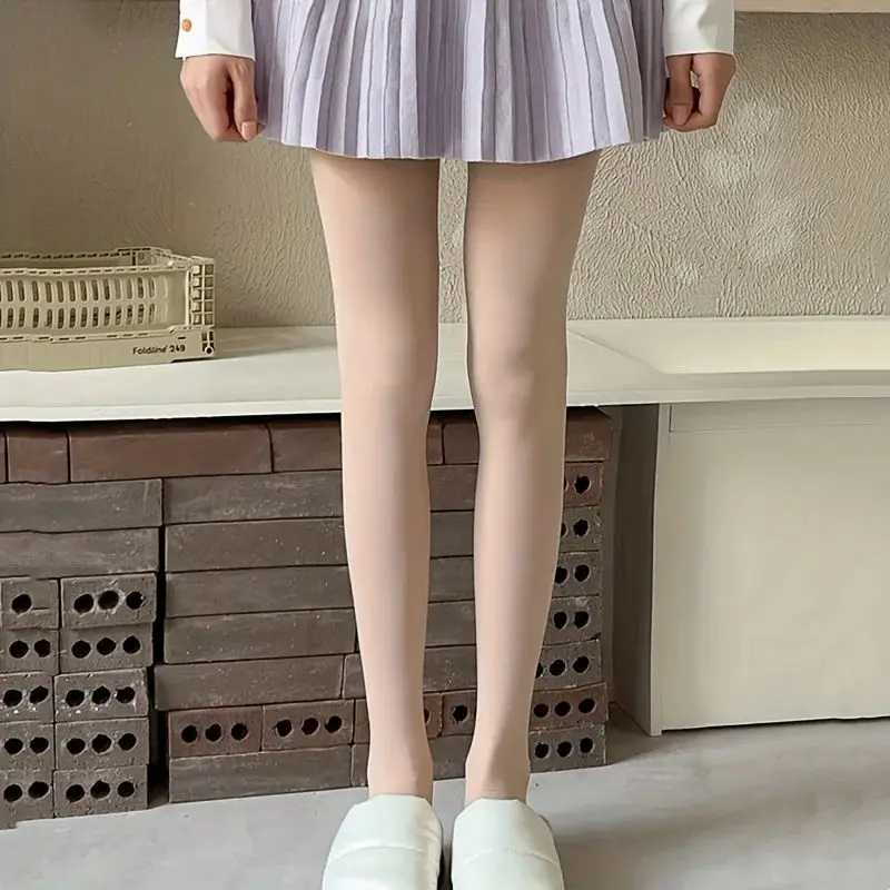 Milchweiße Seidenstrümpfe für Erwachsene, Lolita-Stil, dünner Samt-Overall, Studentenstrümpfe, hochelastische Damenstrumpfhose – Detail 5