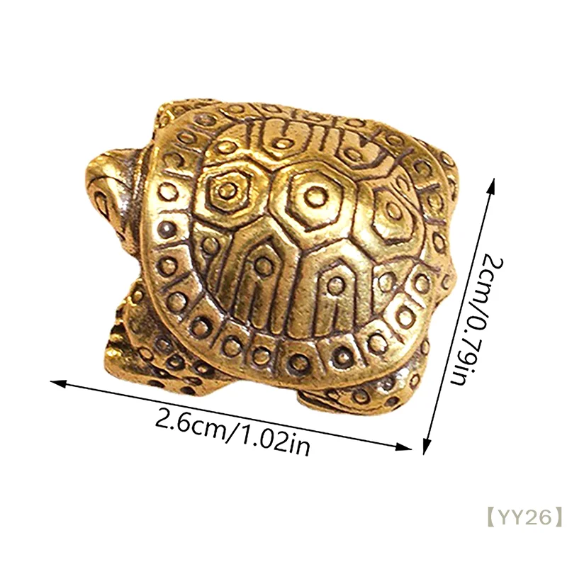 【YY26】Antique Brass Turtle Sculpture Unique Low-Key Art Piece Vintage Symbolic Desk Ornament for Home & Office Decoration