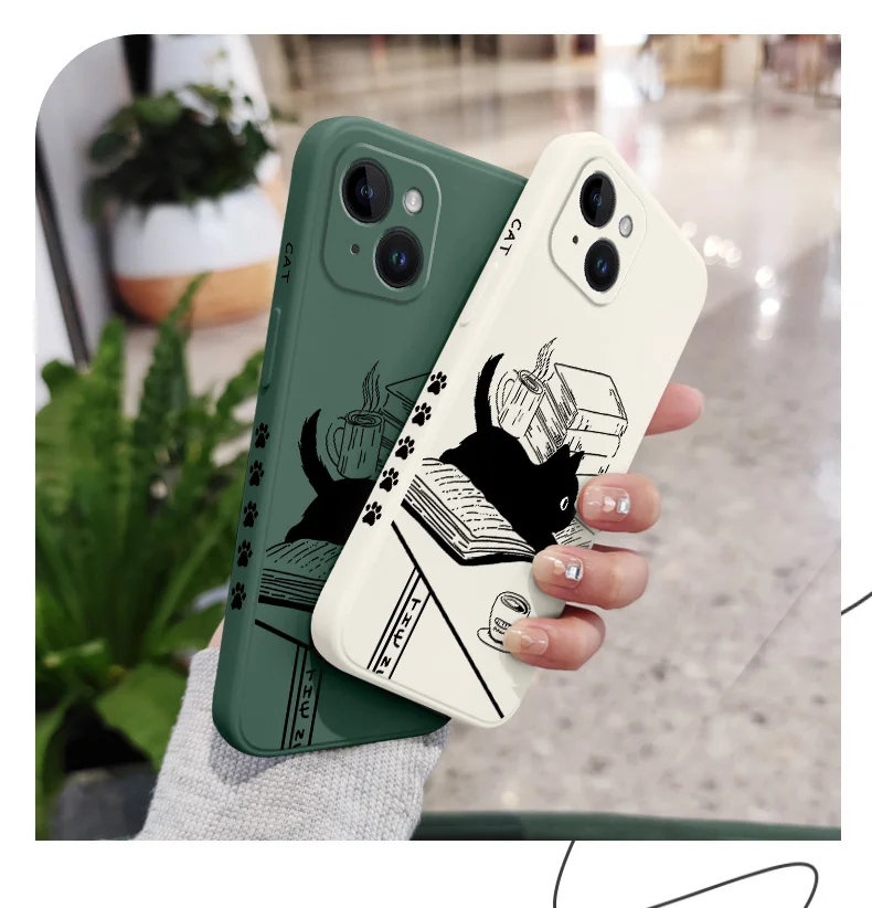 Tischkatze Handyhülle für iPhone 17 17 Air 16 16e 15 14 13 12 11 X XR XS Plus Pro Max Mini Silikonhülle – Detail 4