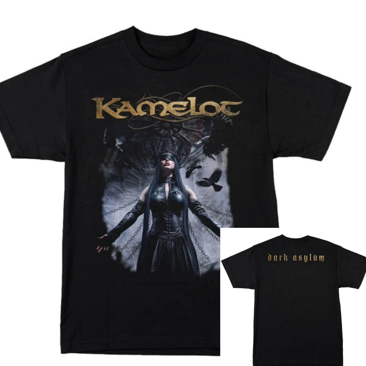 Kamelot Dark Asylum Band T-Shirt Cotton Graphic Tee Men Women Summer Streetwear