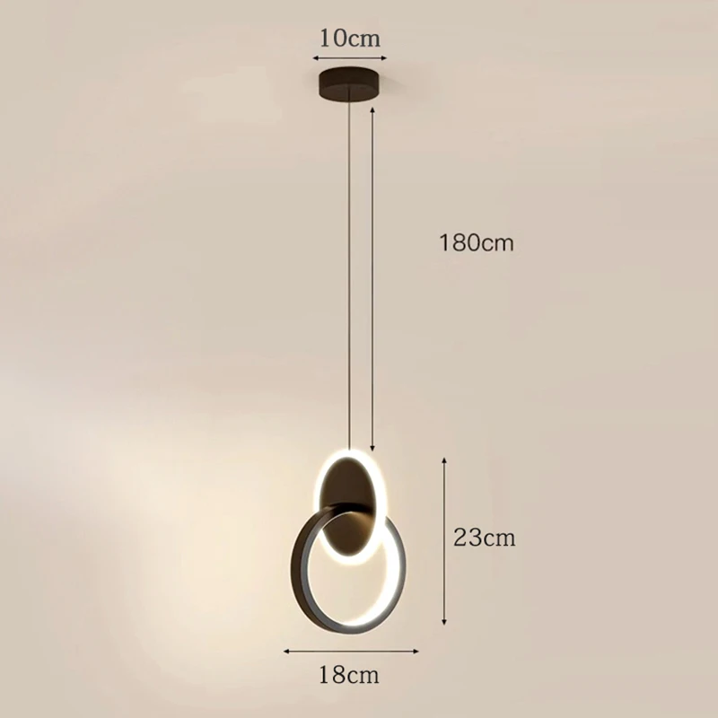 SANDYHA Modern LED Bedroom Lamp Pendant Light Indoor Chandelier Bedside Lighting Stylish Home Decor Hanging Light