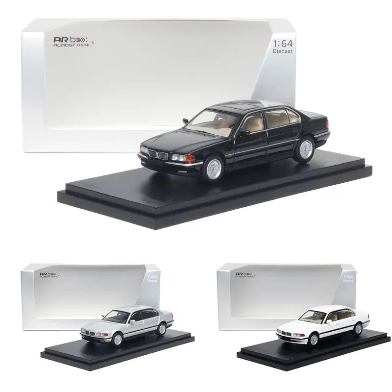 

Almost Real 1:64 White Black Silvery 1998-01 750 S63 Luxury Sedan Model Diecast Metal Car Collection Toy Ornament Gift