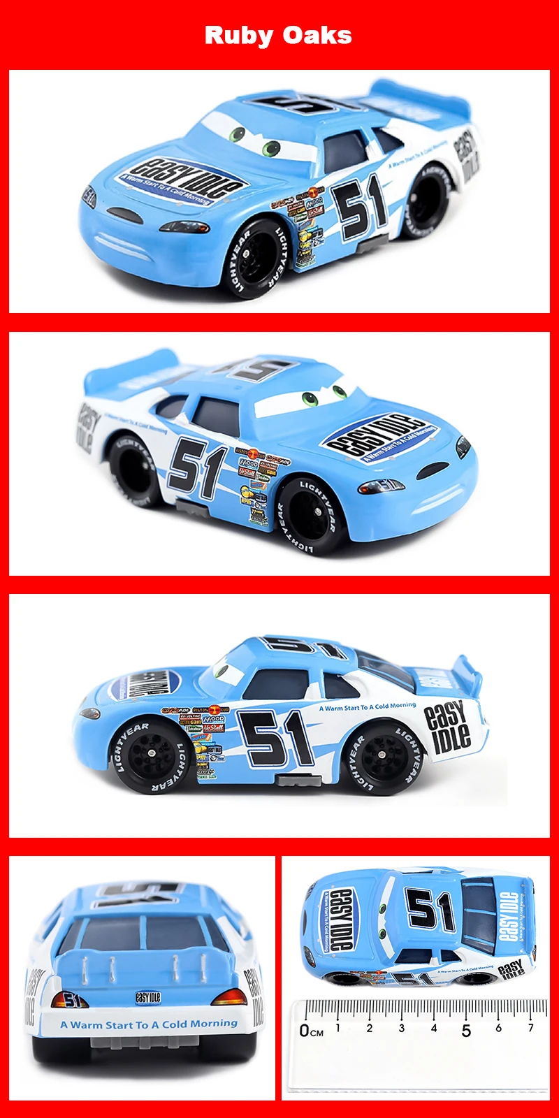 Pixar Cars Cruz Ramirez Rennwagen Spielzeug 1/55 Metall-Die-Cast Anime-Figur Modellauto Geburtstagsgeschenke Kinderspielzeug aus Legierungsmaterial – Detail 1