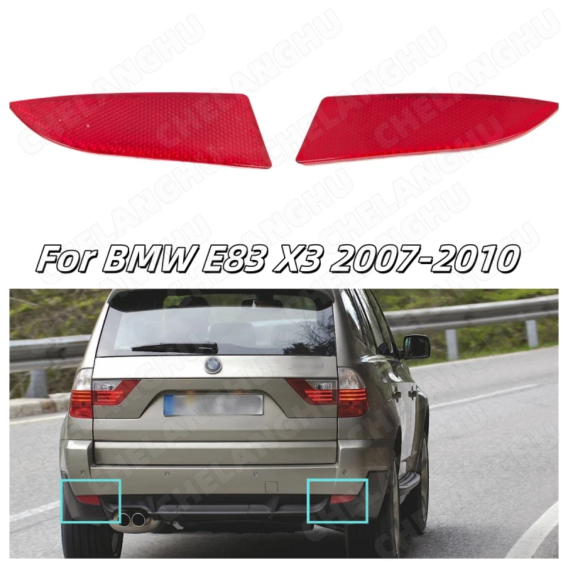 

Отражатели заднего бампера для BMW E83 X3 2007 2008 2009 2010 2011, сигнальная лампа стоп-сигнала, стоп-сигнал 63147162217 63147162218