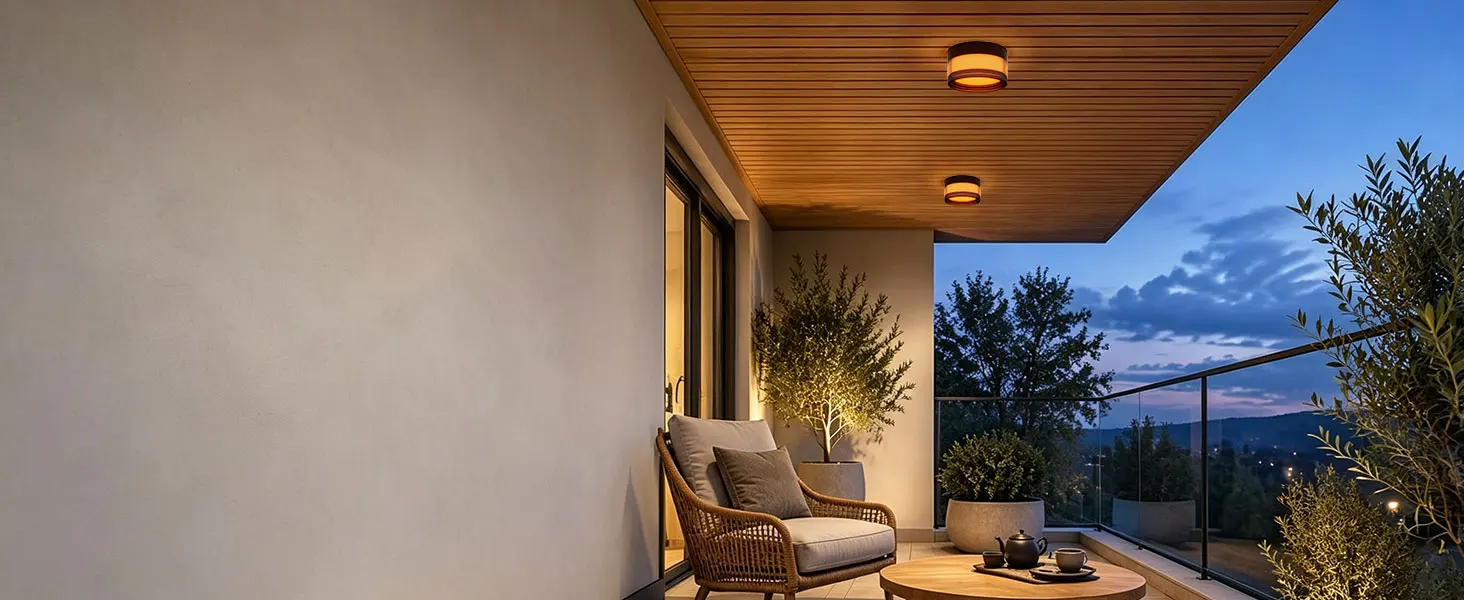 LVL Modern LED Wall Lamp 9W Small Round & Square Waterproof IP65 CCT Indoor/Outdoor Source Wall Sconces Smokey Grey Fixture