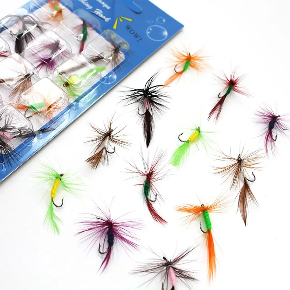 

Flies Fly Super Sharpened Feather Perfect Decoy High Carbon Steel Single Treble Hooks Crank Hook Fly Fishing Lure Fish Tackle