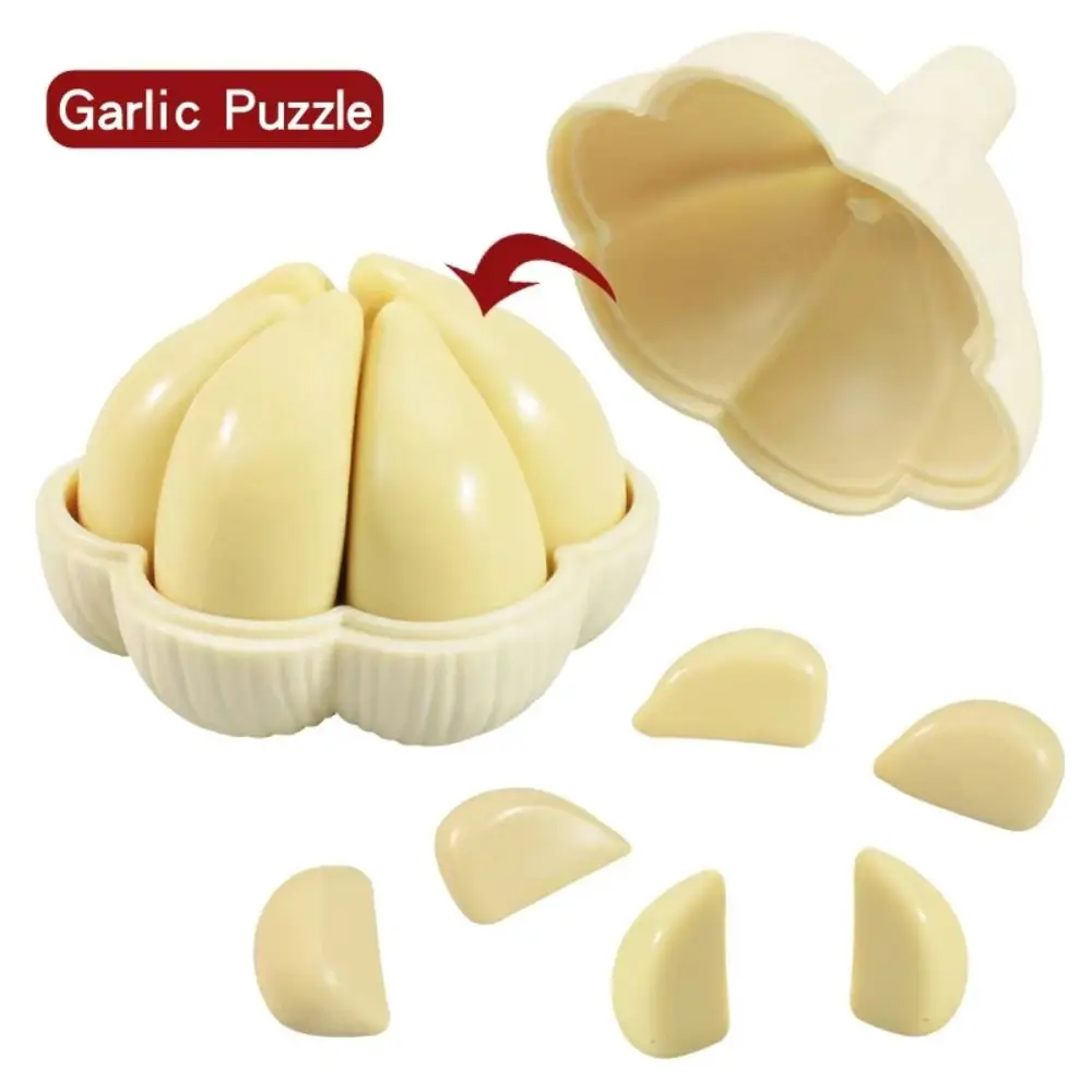 Grappige 3D-puzzel Knoflookpuzzel Simulatie Oefening Flexibele bouwsteenpuzzel Creatieve voedselpuzzel Legpuzzel