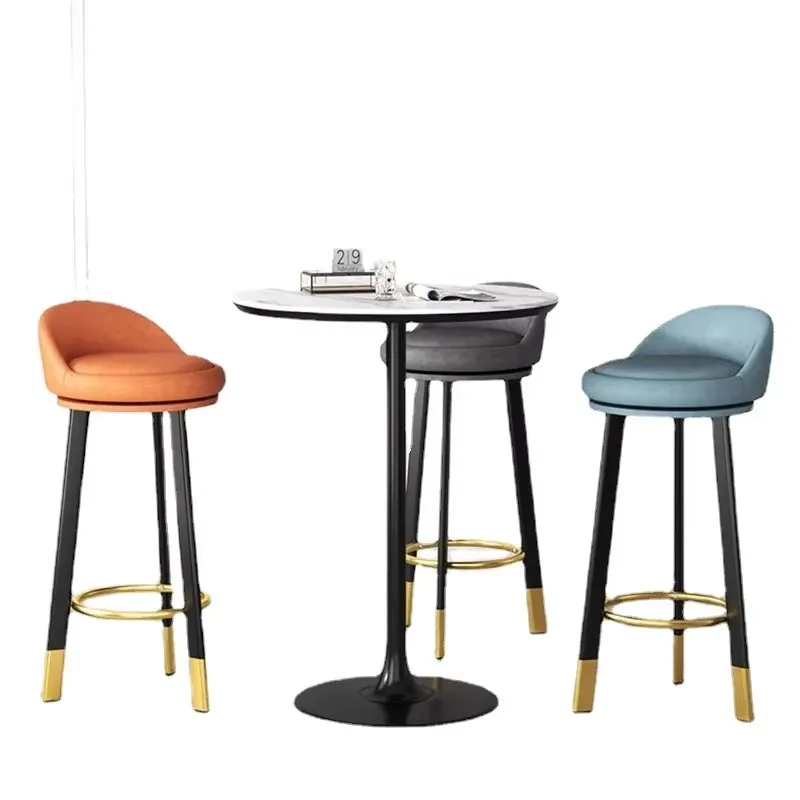 Modern High Nordic Bar Stool Party Luxury Elegant Chair Office Leisure Time Home Sillas De Barra Interior Decoration Furniture