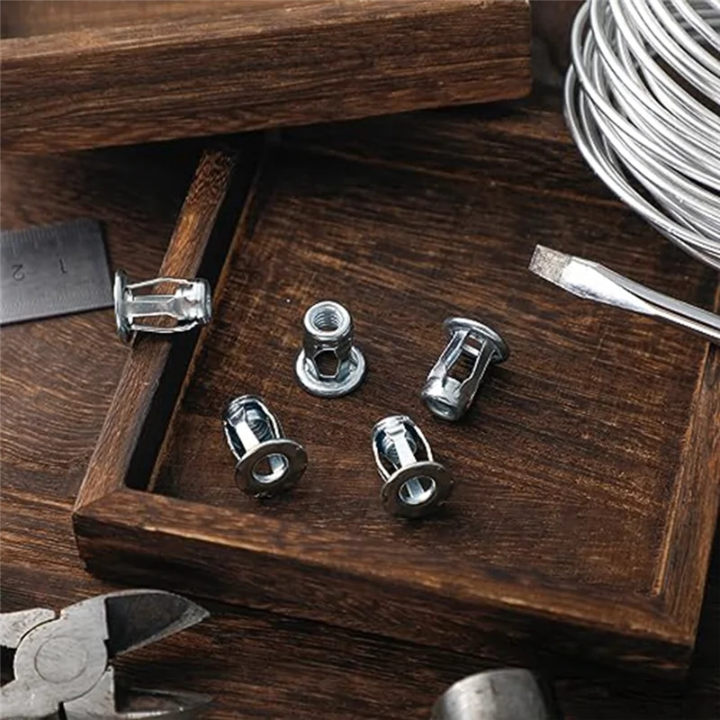 أجزاء الأجهزة 50 قطعة جاك شفة المكسرات القصيرة البتلة المكسرات توسيع المكسرات ل 4X20 البتلة المكسرات جوفاء جدار الحديد الجلد خط سهلة Inst