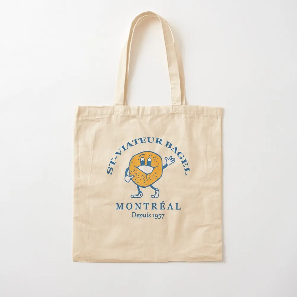 Bagels Are booming ST Viateur Bagel Montreal Depuis 1957 Tote Bag tote men's Fabric bags men Canvas