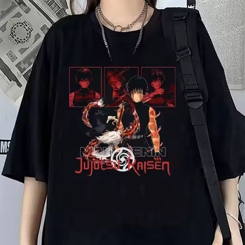 2026 Fashion Maki Zenin T-shirts Women Japanese Anime Comic T-shirts Jujutsu Kaisen Female Funny Clothing