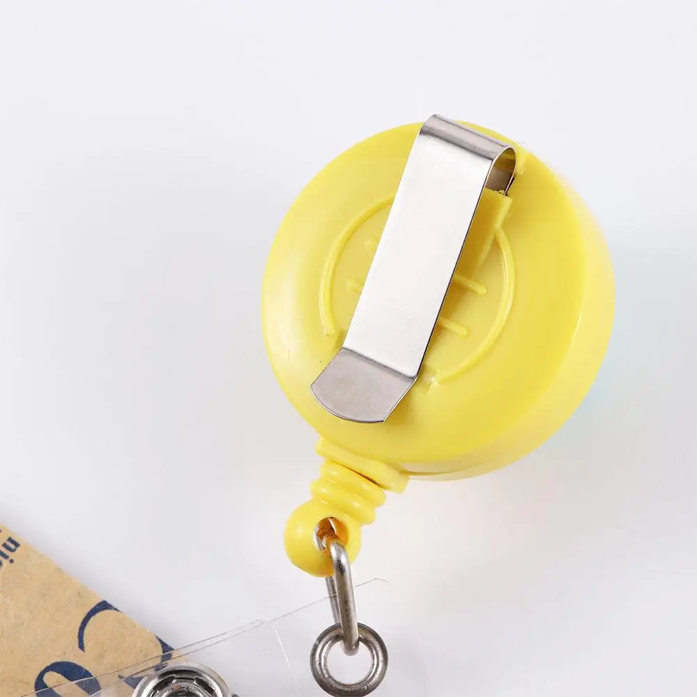 Telescopic Buckle Office Supplies Bus Card ID Badge Holder Clip ID Name Holder Credit Card Holder Clip Retractable Badge Reel