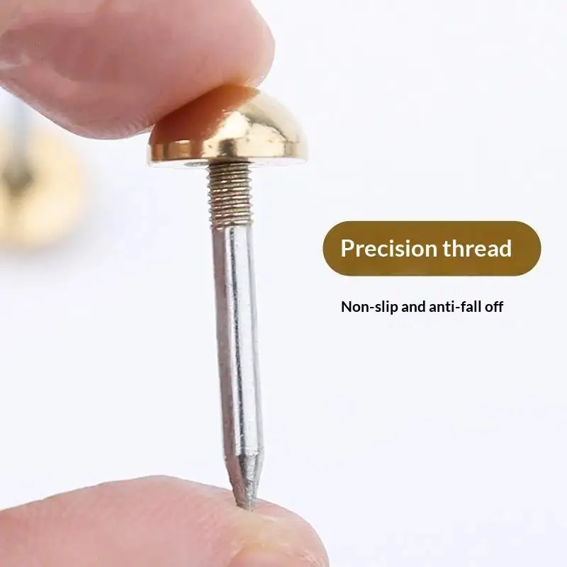10pcs Furniture Fastener Vintage Decor Sofa Door 6/8/10/12mm Head 22mm LongUpholstery Nails Solid Brass Retro Studs Thumb Tacks