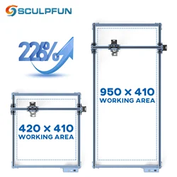 SCULPFUN Engraver Engraving Area Expansion Kit for S6/S6pro/S9 Laser Engraving Machine to 950x410mm Size Full Metal Structure