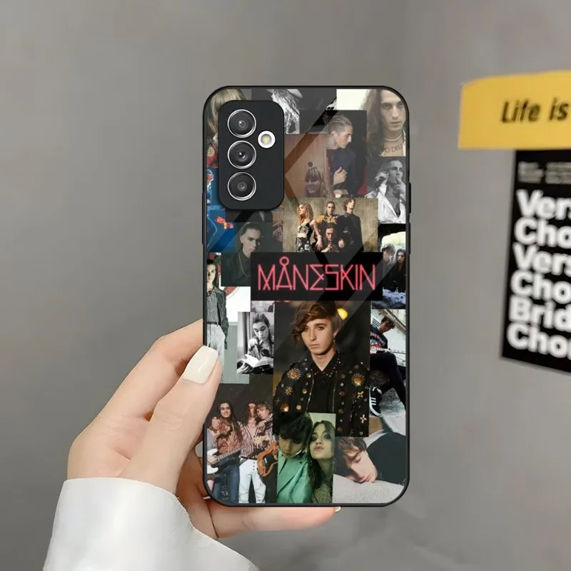 Maneskin Damiano David Phone Case For Samsung A52 A22 A21 A20 A31 A71 A51 A12 A40 A10 A14 A54 A34 5G Glass Back Cover