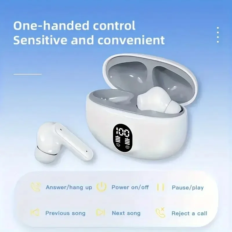 Wireless Headsets Bluetooth Earphone Wireless Earbuds LED Power Display Sport Headphone with Mic for Smart Phone image 3