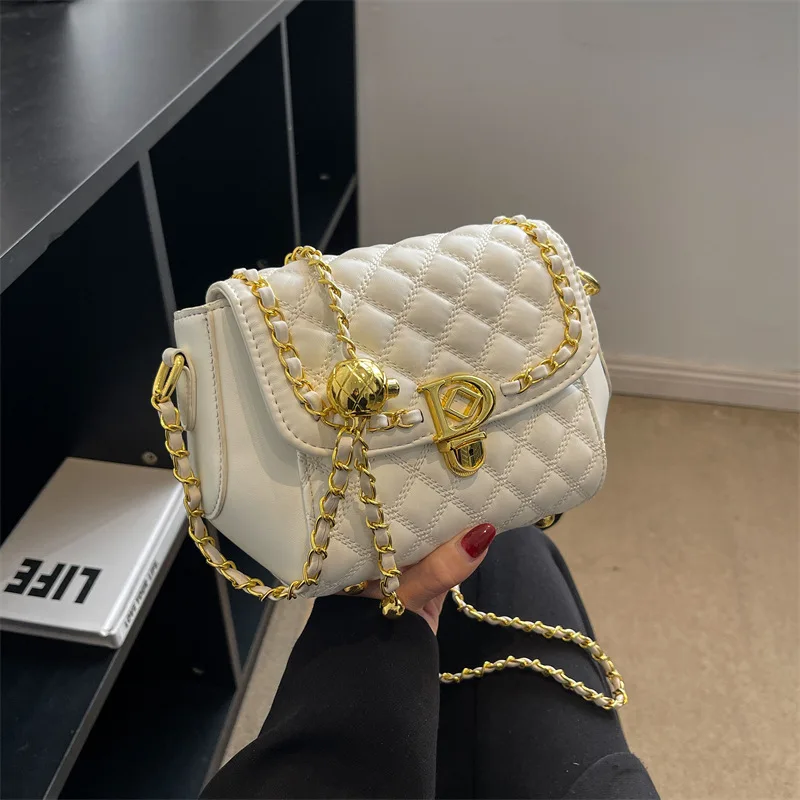 Fashion Fragrance Bag High-End Women\'S Classic Crossbody Bag New Summer Trendy Designer Rhombus Chain Ladies Messenger Bag Walle