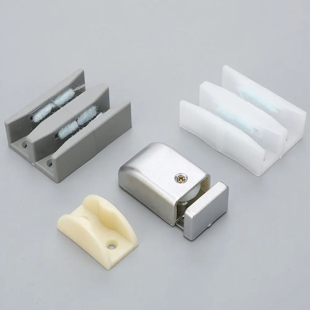 10Pcs Shower Door Bottom Guide Plastic Sliding Glass Door Guide Track for Shower Rooms Replacement Parts Easy Install Antislip