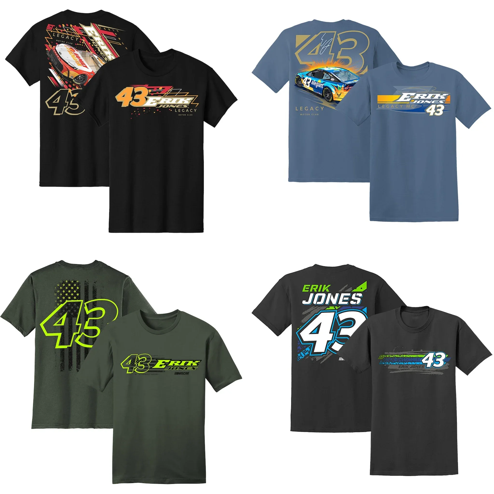 

Мужская спортивная легкая хлопковая классическая футболка с короткими рукавами и круглым вырезом Erik Jones 43.